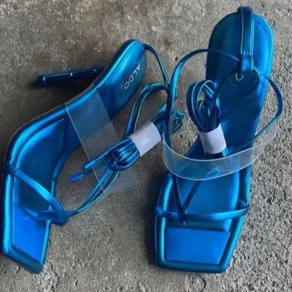 New Aldo Elektra Strappy heeled sandal Size 7 - Picture 2 of 5